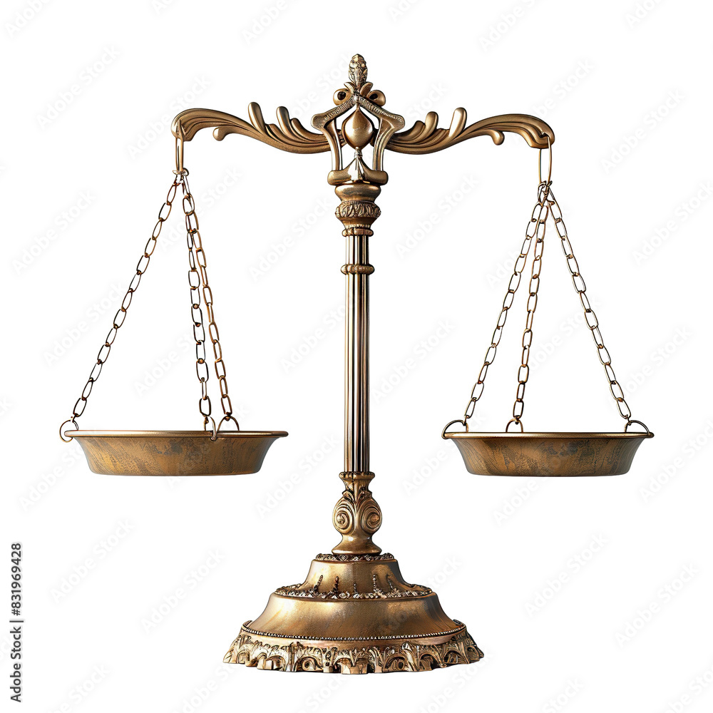 Poster Scales of justice cut out