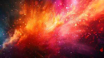 An abstract background with vibrant, explosive bursts of color. Use a range of bright hues and dynamic shapes to create a sense of energy and motion, as if capturing the moment of a fireworks d