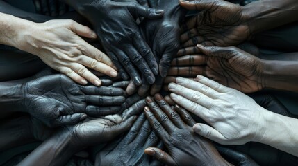 Obraz premium white peoples, black peoples enjoy work together
