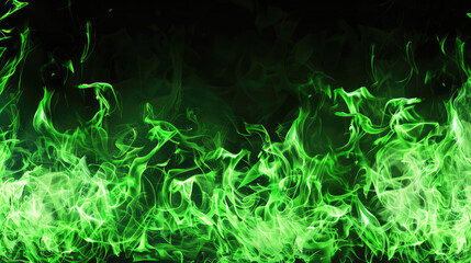 Green flame fire overlay