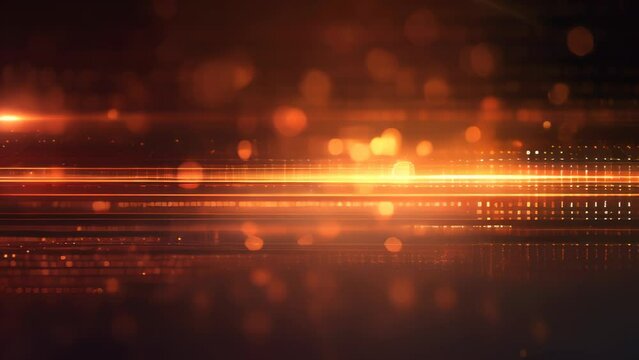 Luxury abstract gold technology geometric sience background with golden shining glowing glitter particles.