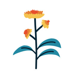 Flower Stickers Illustration