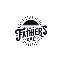 fathers day logo, happy fathers day typography