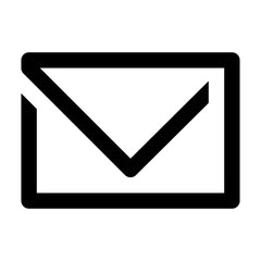Envelope mail one line stationery icon