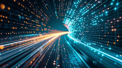 Digital data flow on road