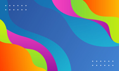 Beautiful gradient abstract dynamic background. Modern backdrop with colorful waving shapes. Suitable for Wallpapers, templates, banners, covers, web, pages, and others