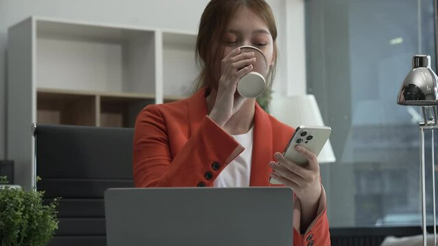 young Asian businesswoman, dressed in a formal suit, navigates complexities of the stock market as a consultant, loan officer, financial advisor, embodying entrepreneurship and strategic prowess.