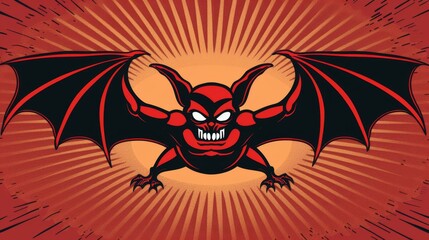 Tap into your dark side  elevate your marketing with this devilish object in our captivating illustration collection.