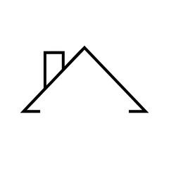 House Roof icon vector. Roof illustration sign. Housetop symbol. Carpet logo.