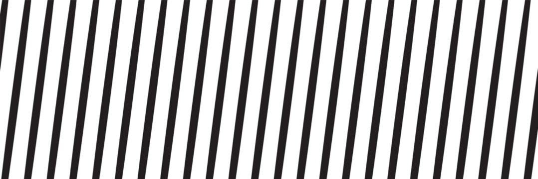 Slash line border. Diagonal parallel lines divider strip. Tilt strip geometric abstract border. Slash divider. Vector illustration isolated on white background.