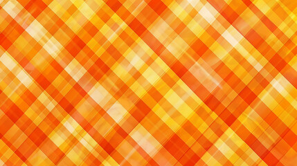 ハロウィン　オレンジチェック　イラスト