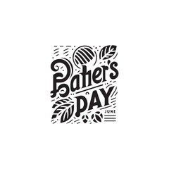 fathers day logo, happy fathers day typography
