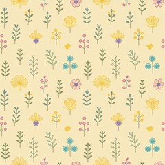 seamless pattern background with flowers