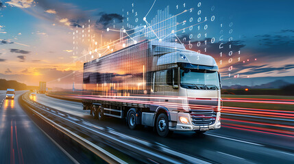 Transport Logistics Technology - trucking, road freight, delivery
