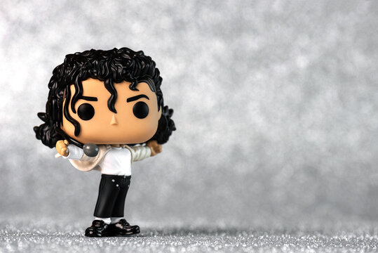 Funko POP vinyl figure of Michael Jackson. Illustrative editorial of Funko Pop action figure
