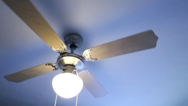 close up of ceiling fan, video