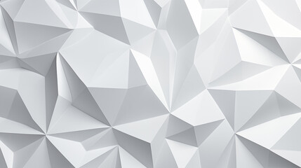 Abstract minimalist geometric triangle lowpoly mosaic pattern. White triangular abstract background.