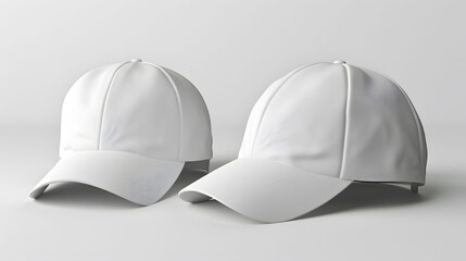 A pair of white hats resting on top of each other