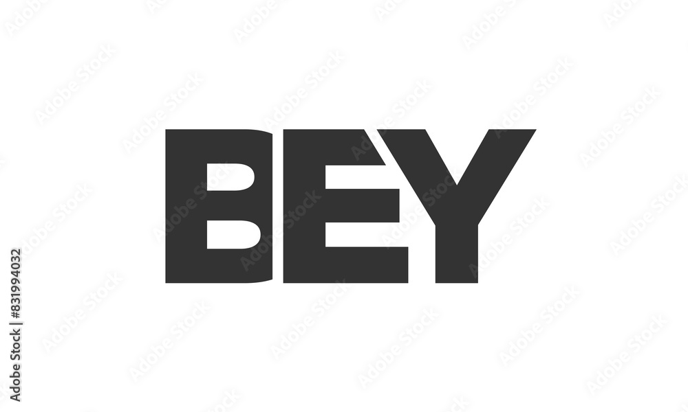 Poster bey logo design template with strong and modern bold text. initial based vector logotype featuring s