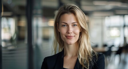 Fototapeta premium Confident businesswoman in office