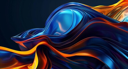 Obraz premium Vibrant abstract fluid art background