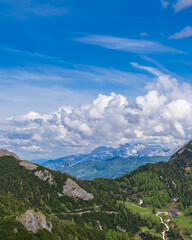 Landscape with mountains and sky