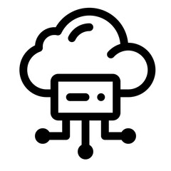 Cloud Computing Line Icon