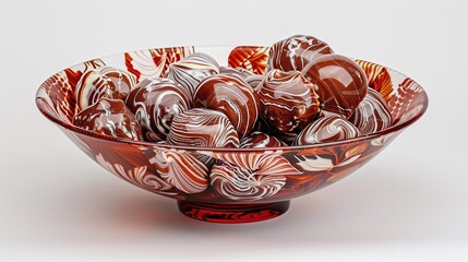 Christmas candy canes on a plate isolated on white background