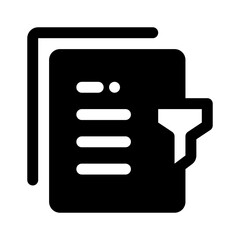 Data Filter Glyph Icon