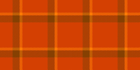 Everyday plaid pattern seamless, ragged tartan texture check. National background vector textile fabric in orange and bright colors.