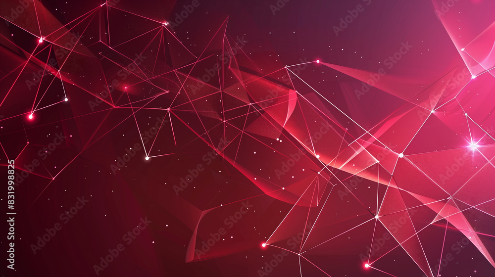 Poster a red background with a lot of lines and squares. the background is very busy and has a lot of detai