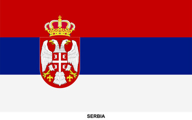 Obraz premium Flag of SERBIA, SERBIA national flag