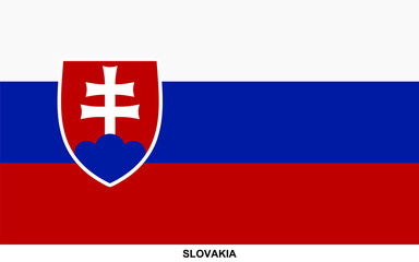 Obraz premium Flag of SLOVAKIA, SLOVAKIA national flag