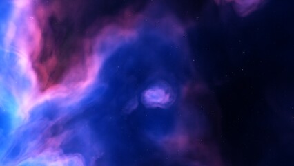 Space background. Nice clean colorful nebula with star field. 3D rendering
