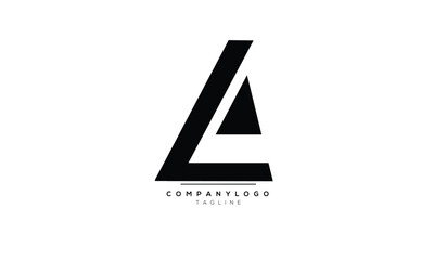 Alphabet letters Initials Monogram logo LA, LA INITIAL, LA letter