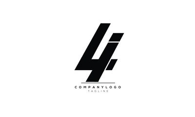 Alphabet letters Initials Monogram logo LI, LI INITIAL, LI letter