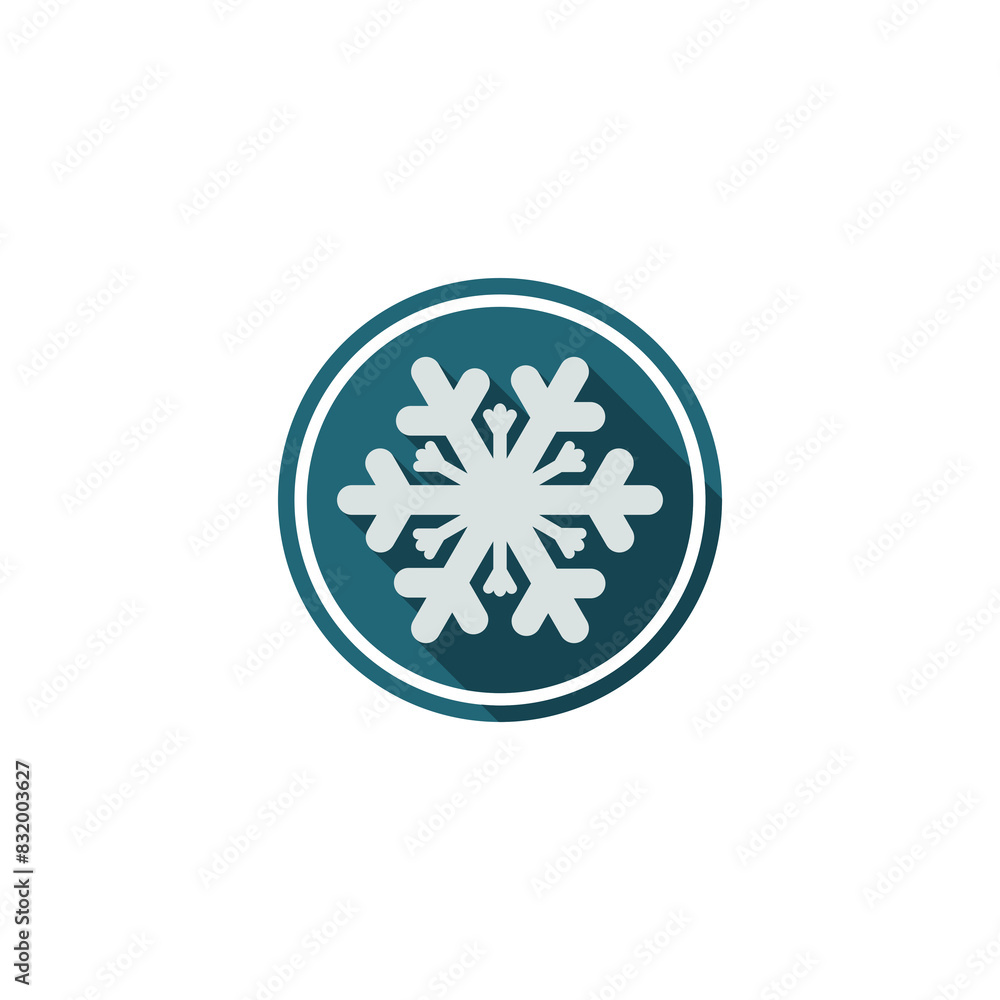 Poster snowflake icon isolated on transparent background