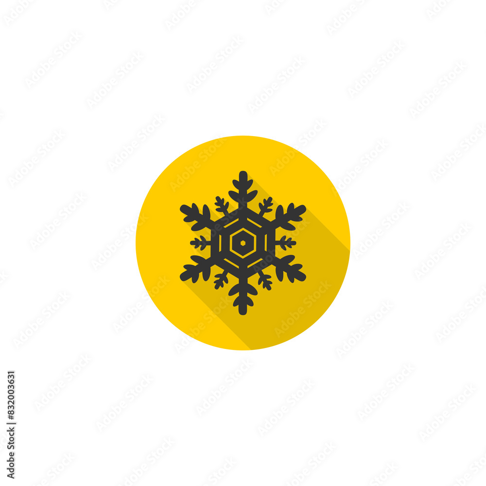 Poster snowflake icon isolated on transparent background
