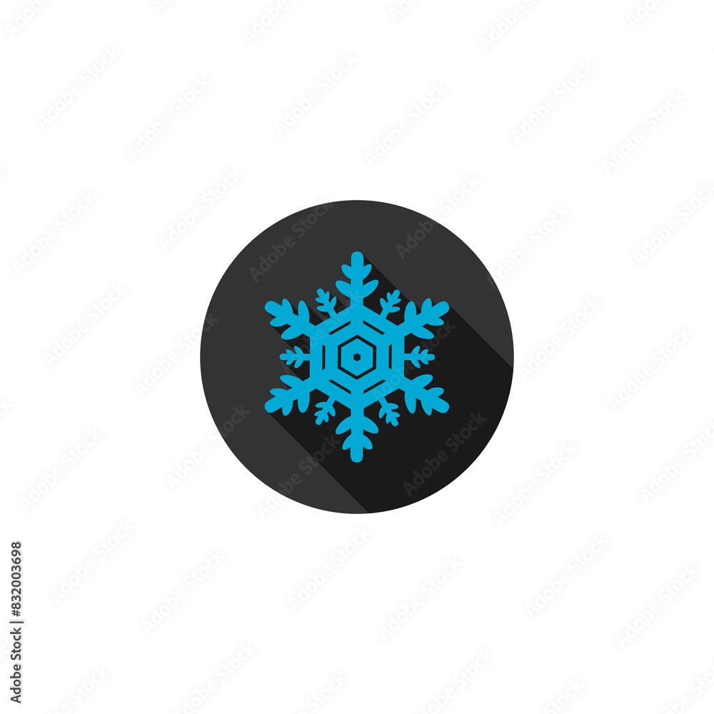 Poster snowflake icon isolated on transparent background
