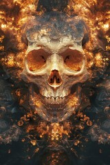 A fractal skull that is astonishing and otherworldly. Gives a feeling of deadly power