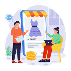 Cyber Monday Flat Illustrations
