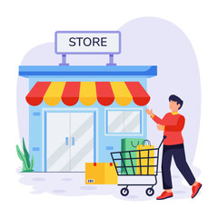Shopping Sale Flat Illustrations