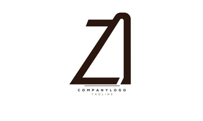 Alphabet letters Initials Monogram logo ZA, ZA INITIAL, ZA letter