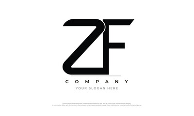 Alphabet letters Initials Monogram logo ZF, ZF INITIAL, ZF letter