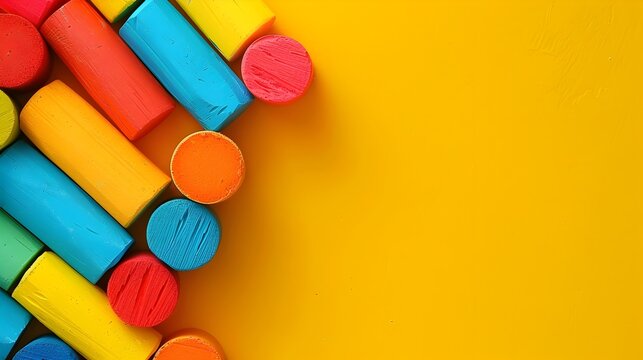 Carnival Atmosphere Fills Minimalist Arrangement of Vibrant Erasers