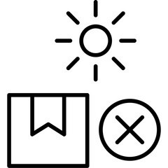 Avoid Direct Sunlight Icon
