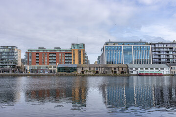 Dublin, Ireland - April 14 2024 'Beautiful spring day in Dublin's city center