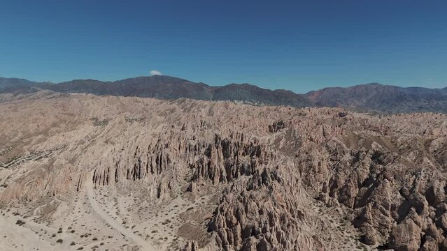 Bird's eye view of the "Quebrada de las Flechas" near Cafayate, Salta, Argentina.
