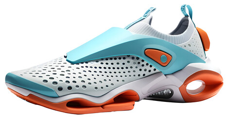 Futuristic sneaker shoe on isolated . New shoe concept. modern shoe style