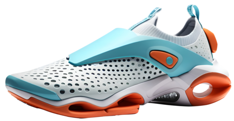 Futuristic sneaker shoe on isolated . New shoe concept. modern shoe style